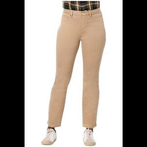 IMAN Women's Perfect Fit Straight Leg Ankle Jean Brown - Regular